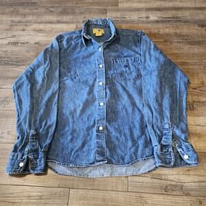 Vintage Duck Head long sleeve denim button up shirt size 9 Womens 2410